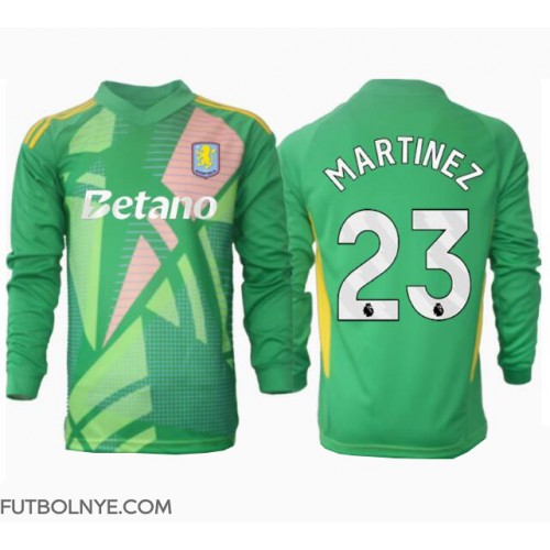 Camiseta Aston Villa Emiliano Martinez #23 Portero Primera Equipación 2024-25 manga larga